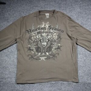Ivory Outfitters Hunting Season LS T Shirt Mens XL Grunge Graphic Game